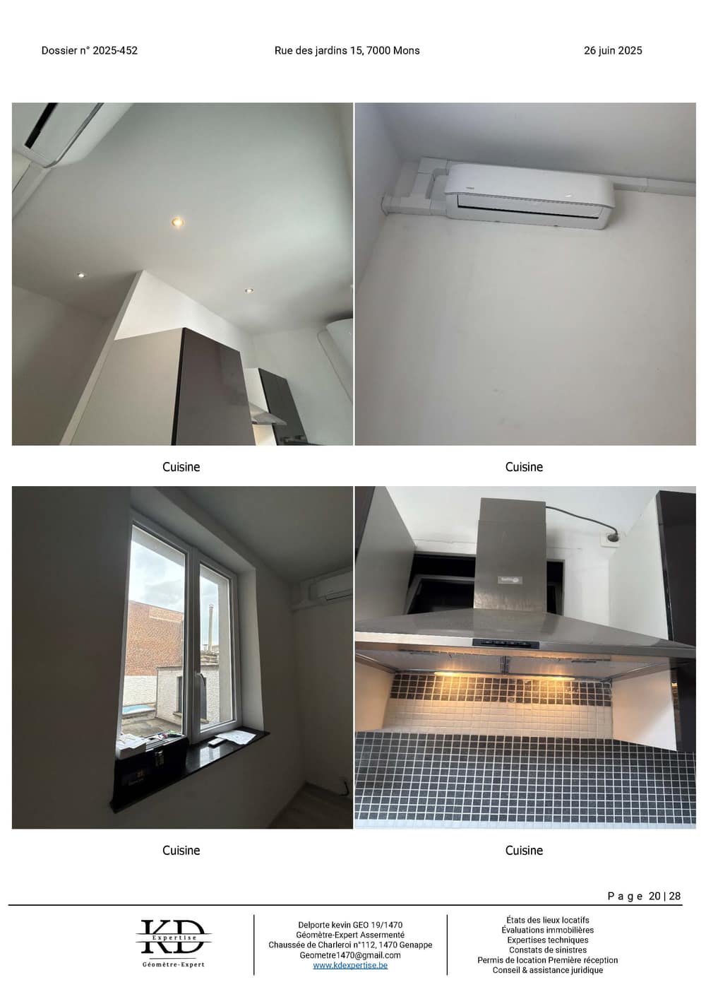 Exemple de rapport d'état des lieux KD Expertise – page 20 sur 28